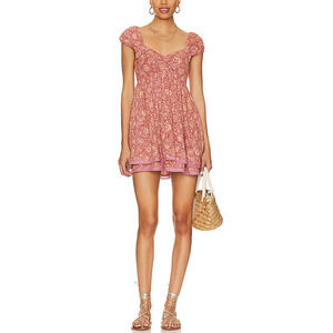 Free People 'Tabitha' Pink Mini Dress Size S